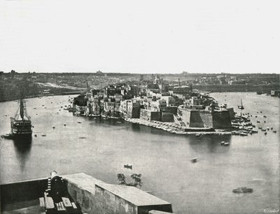 Uitzicht op de haven, Valletta, Malta, 1895 door Unbekannt