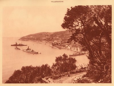 Uitzicht op de stad en de rede, Villefranche door Unbekannt