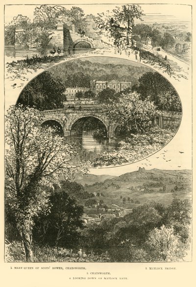 Zichten in Chatsworth en Matlock, 1898 door Unbekannt
