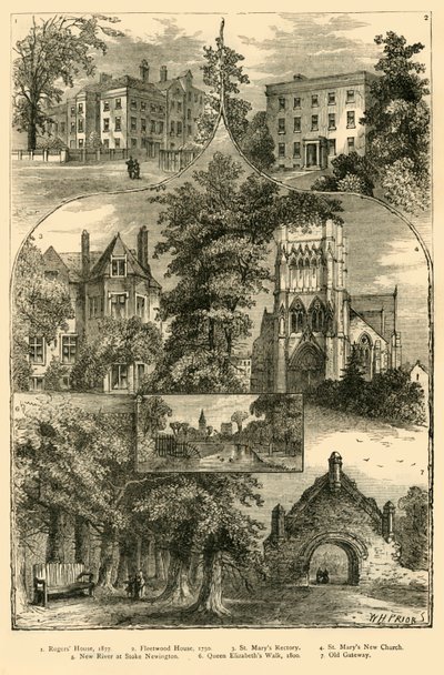 Uitzichten in Stoke Newington, ca. 1876 door Unbekannt