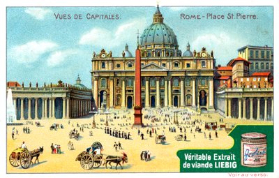 Uitzichten van hoofdsteden: Sint-Pietersplein, Rome, ca. 1900 door Unbekannt