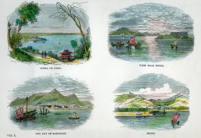 Zichten op de belangrijkste steden en havens van Japan, circa 1880 door Unbekannt