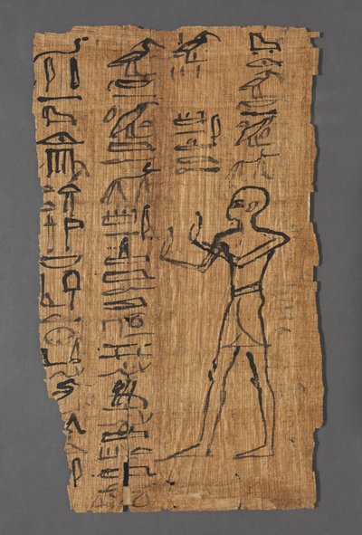 Vignet van het Dodenboek van Bakenmut, 1000-900 v.Chr. door Unbekannt
