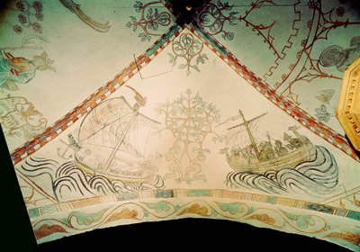 Vikingschip met drakenboeg, 14e eeuw door Unbekannt