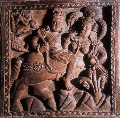 Vikrama, terracotta bas-reliëf, 5e-6e eeuw door Unbekannt