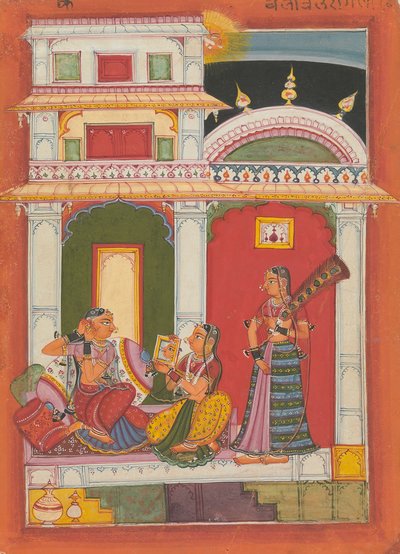 Vilaval Ragini: Folio uit een ragamala-serie, ca. 1680 door Unbekannt