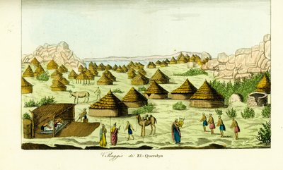 Dorp El Querebya (El Querebyn) onder het Funj Koninkrijk van Sennar, Soedan door Unbekannt