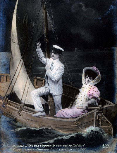 Vintage Franse ansichtkaart, ca. 1900 door Unbekannt