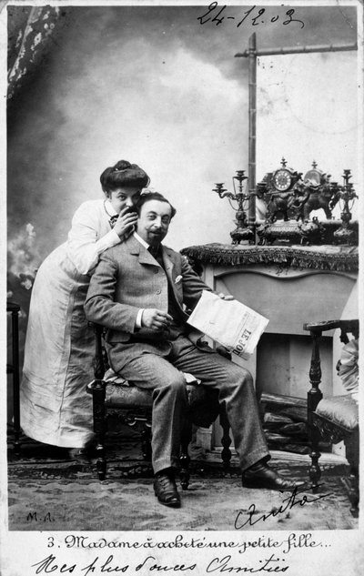 Vintage Franse ansichtkaart, ca. 1900 door Unbekannt