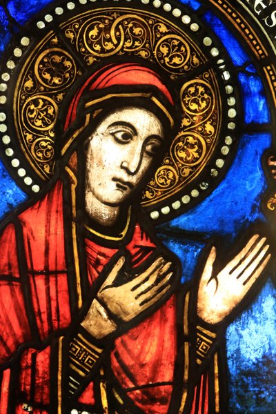 Maagd Maria. De Visitatie. 3e kwart van de twaalfde eeuw. Oeuvre Notre Dame Museum in Straatsburg, Straatsburg door Unbekannt