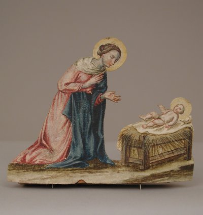 Maagd Maria met Christus in een kribbe, 18e eeuw door Unbekannt