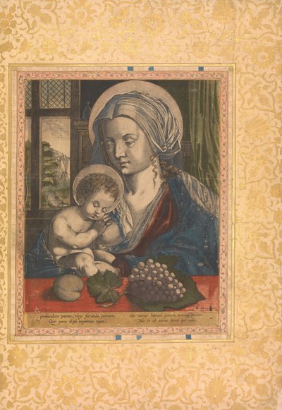 Maagd en kind, Folio uit het Bellini-album door Unbekannt