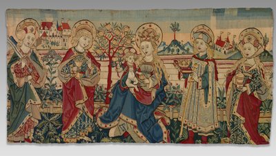 Maagd en Kind met vier heiligen, c. 1500 door Unbekannt