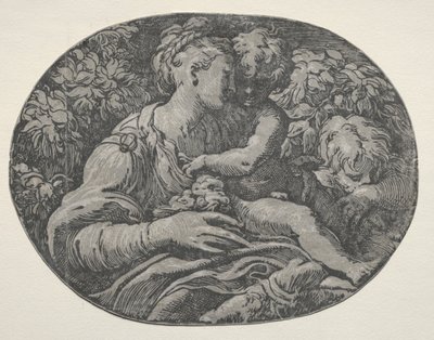 Maagd en kind met Sint Jan, 1500s door Unbekannt