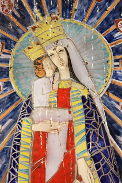Maagd en kind. Polen. Basiliek van de Aankondiging, Nazareth, Israël door Unbekannt