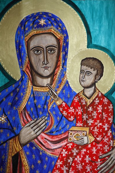Maagd en kind schilderij, Londen, Verenigd Koninkrijk door Unbekannt