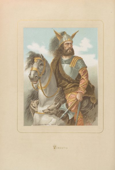 Viriathus. Uit: Hombres y mujeres celebres de todos los tiempos door Juan Landa, 1875-1877 door Unbekannt