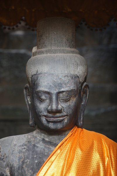Vishnu Beeld. Angkor Wat, Siem Reap, Cambodja door Unbekannt
