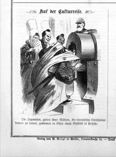 Bezoek van de Iwakura-missie aan de Krupp-fabriek in Essen, 1873 door Unbekannt