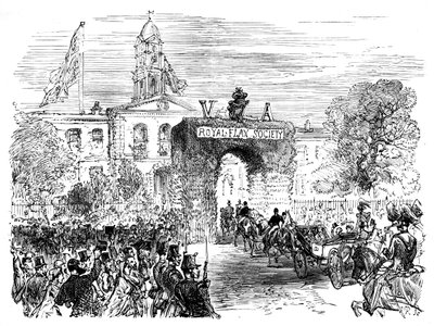 Bezoek van de Koningin en Prins Albert aan de Linnenhal, Belfast, ca. 1850s-1888 door Unbekannt