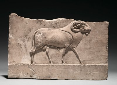 Votiefreliëf van een ramgodheid, 305-30 v.Chr. door Unbekannt