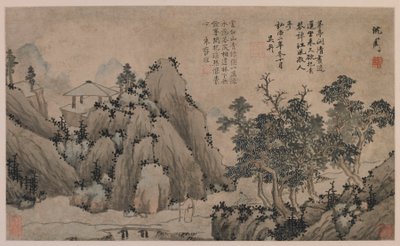 Wandelen langs een Bergbeek, Ming-dynastie, 1368-1644 door Unbekannt