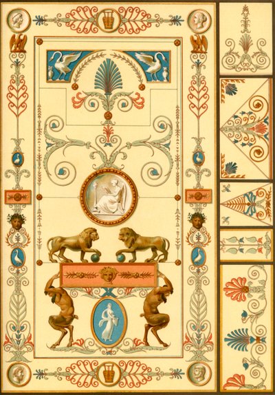 Muurschildering en plafonddecoratie, Duitsland, begin 19e eeuw, 1898 door Unbekannt