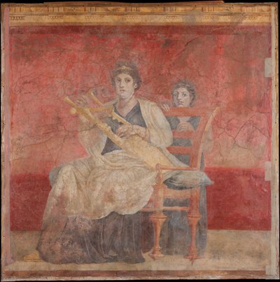 Muurschildering uit kamer H van de villa van P. Fannius Synistor in Boscoreale, ca. 50-40 v.Chr. door Unbekannt