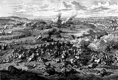 Oorlog van de Spaanse Successie: Slag bij Blenheim, Beieren, 3 augustus 1704 door Unbekannt