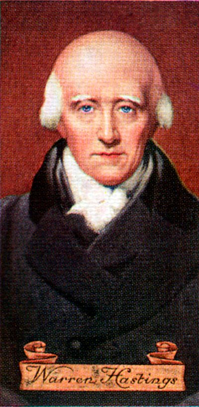 Warren Hastings, uit een serie sigarettenkaartjes, 1935 door Unbekannt