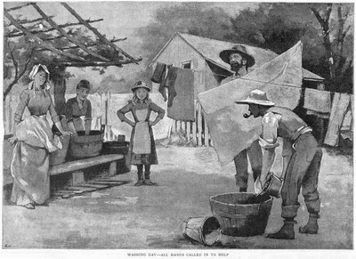 Wasdag - Alle handen helpen mee, 1889 door Unbekannt