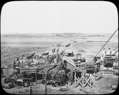 Wassen van uitrusting en vloeren in een mijn, Zuid-Afrika door Unbekannt