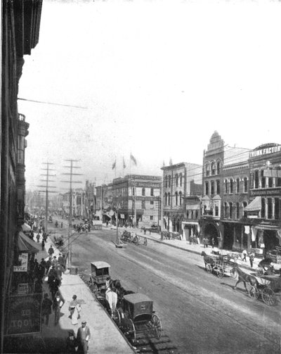 Washington Avenue, Minneapolis, Minnesota, VS, ca. 1900 door Unbekannt