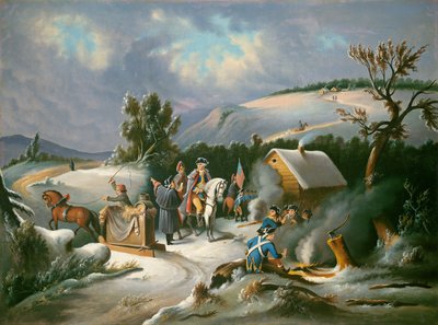 Washington in Valley Forge door Unbekannt