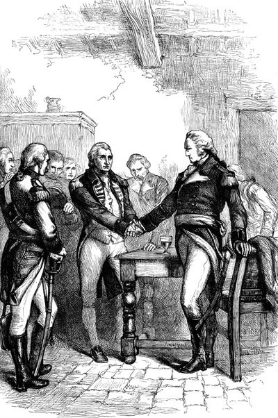Washington neemt afscheid van zijn oude kameraden, 1783 ca. 1880 door Unbekannt