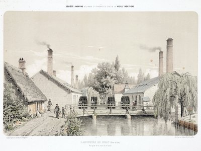 Waterkracht, pre-1900 Walserijen (Laminoirs) in Bray, Frankrijk door Unbekannt