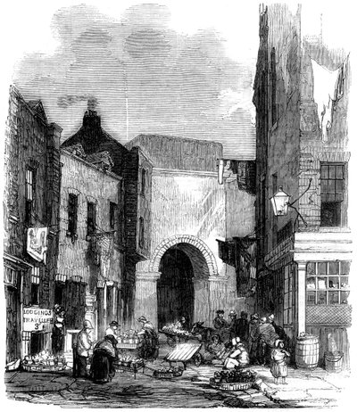 Watertank in St. Giles in the Fields, Londen, 1858 door Unbekannt