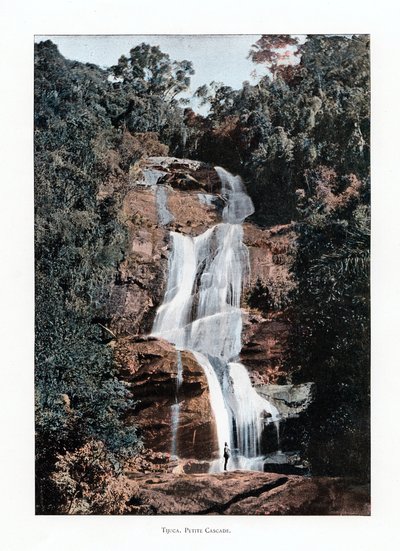 Waterval in Tijuca, Rio de Janeiro, Brazilië, 19e eeuw door Unbekannt