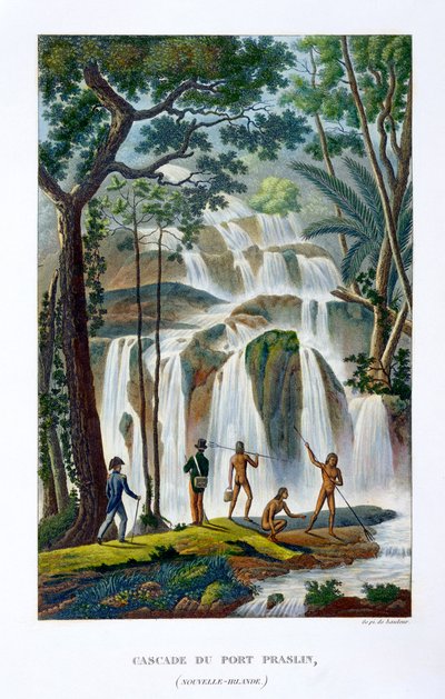 Waterval van Port Praslin, Nieuw-Ierland door Unbekannt