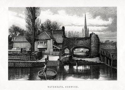 Waterpoort, Norwich, 1896 door Unbekannt