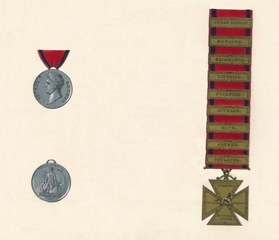 Waterloo & Militaire Algemene Dienstmedaille 1793-1814, 19e eeuw door Unbekannt