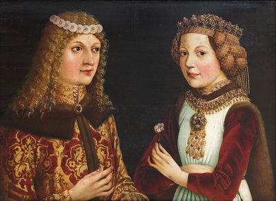 Huwelijksportret van Ladislaus de Postume 1440-1457 en Magdalena van Valois 1443-1495 door Unbekannt
