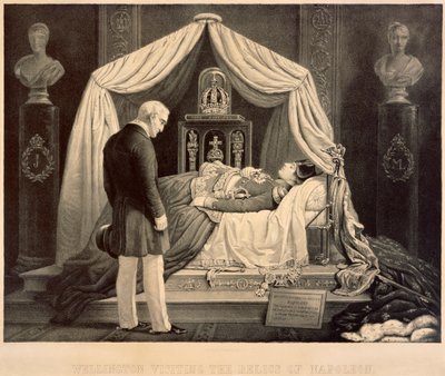 Wellington bezoekt de relieken van Napoleon, 19e eeuw door Unbekannt