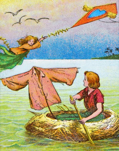 Wendy en Peter ontsnappen, ca. 1905 door Unbekannt