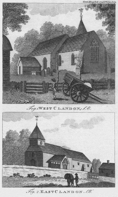 West Clandon en East Clandon door Unbekannt