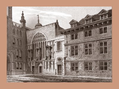 Westelijke Voorzijde van Guildhall Kapel, 1886 door Unbekannt