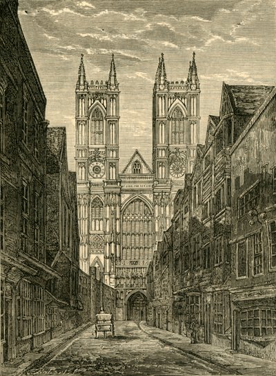 Westelijke Voorzijde van Westminster Abbey, vanaf Tothill Street door Unbekannt