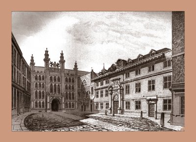 Westelijke Aanblik van Guildhall Chapel en Blackwell Hall, 1886 door Unbekannt