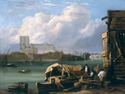 Westminster vanuit Lambeth, na 1827 door Unbekannt