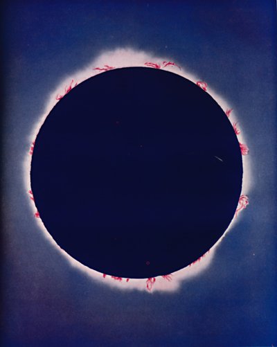 Wat wordt gezien tijdens de paar momenten van een Totale Zonsverduistering, ca. 1935 door Unbekannt